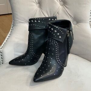 Sam Edelman Black Leather Ankle Boots Size 6